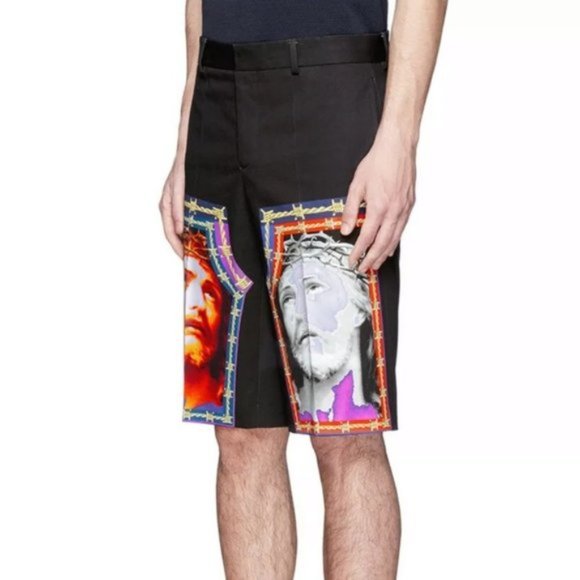 NWT GIVENCHY Jesus Printed Menβs Shorts - Picture 4 of 8